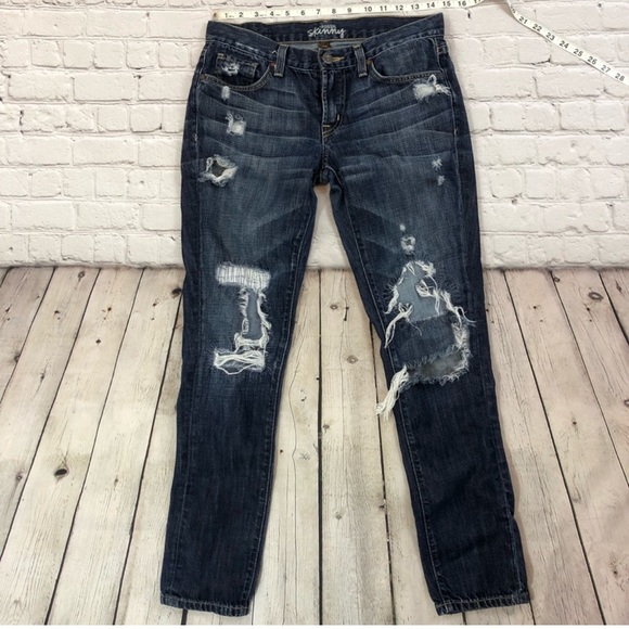 Fossil Distressed Patched Skinny Jeans - Picture 4 of 4